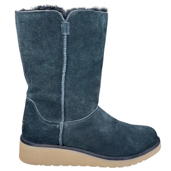 Koolaburra X UGG Women’s Amie Black Suede Wedge Winter Boot Size US 8 - Picture 1 of 10
